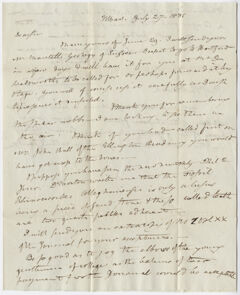 Thumbnail for Benjamin Silliman letter to Edward Hitchcock, 1831 July 27 - Image 1