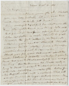 Thumbnail for Benjamin Silliman letter to Edward Hitchcock, 1831 October 10 - Image 1