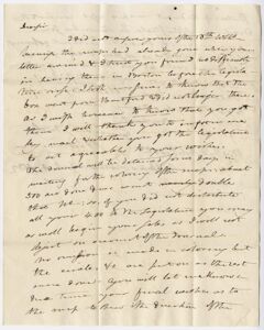 Thumbnail for Benjamin Silliman letter to Edward Hitchcock, 1832 April 4 - Image 1