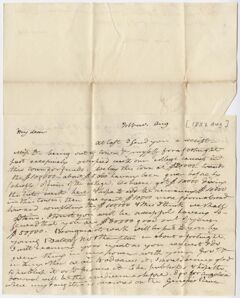 Thumbnail for Benjamin Silliman letter to Edward Hitchcock, [1832] August - Image 1