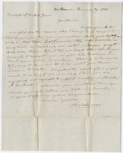 Thumbnail for Benjamin Silliman letter to Edward Hitchcock, 1833 January 19 - Image 1