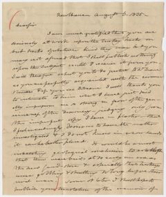 Thumbnail for Benjamin Silliman letter to Edward Hitchcock, 1835 August 6 - Image 1