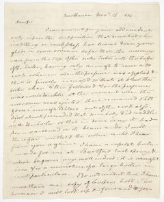 Thumbnail for Benjamin Silliman letter to Edward Hitchcock, 1834 November 16 - Image 1