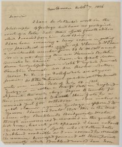 Thumbnail for Benjamin Silliman letter to Edward Hitchcock, 1836 October 7 - Image 1