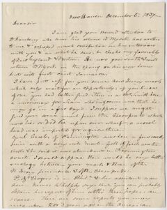 Thumbnail for Benjamin Silliman letter to Edward Hitchcock, 1837 December 5 - Image 1
