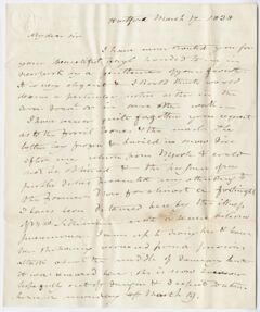 Thumbnail for Benjamin Silliman letter to Edward Hitchcock, 1838 March 17 - Image 1