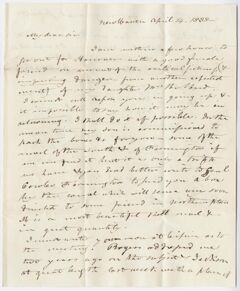Thumbnail for Benjamin Silliman letter to Edward Hitchcock, 1838 April 14 - Image 1