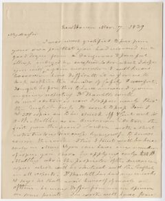 Thumbnail for Benjamin Silliman letter to Edward Hitchcock, 1839 March 7 - Image 1