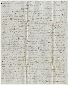 Thumbnail for Benjamin Silliman letter to Edward Hitchcock, 1844 December 19 - Image 1