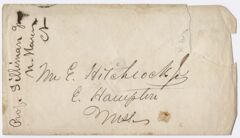 Thumbnail for Benjamin Silliman, Jr. envelope to Edward Hitchcock, Jr. - Image 1