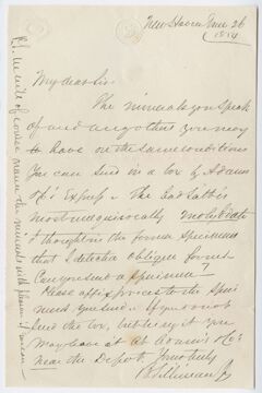 Thumbnail for Benjamin Silliman, Jr. letter to Edward Hitchcock, 1854 June 26