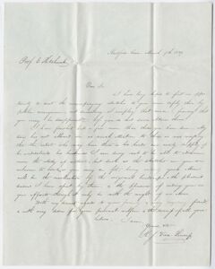 Thumbnail for Henry J. Van-Lennep letter to Edward Hitchcock, 1839 March 9 - Image 1