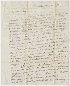 Thumbnail for John White Webster letter to Edward Hitchcock, 1825 August 30 - Image 1