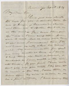 Thumbnail for John White Webster letter to Edward Hitchcock, 1839 October 1 - Image 1
