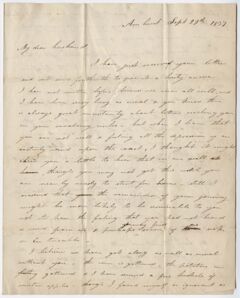 Thumbnail for Orra White Hitchcock letter to Edward Hitchcock, 1837 September 29 - Image 1