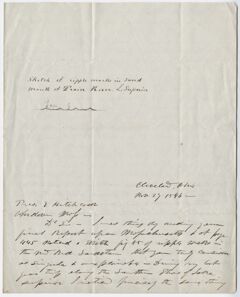Thumbnail for Charles Whittlesey letter to Edward Hitchcock, 1846 November 27 - Image 1