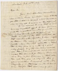 Thumbnail for Edward Hitchcock letter to Henry Walker Bishop, 1837 October 16 - Image 1