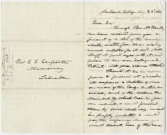 Thumbnail for Edward Hitchcock letter to Charles Carroll Carpenter, 1860 May 23 - Image 1
