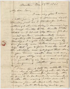 Thumbnail for Edward Hitchcock letter to Edward Hitchcock, Jr., 1841 December 13 - Image 1