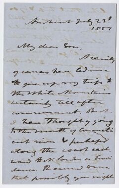 Thumbnail for Edward Hitchcock letter to Edward Hitchcock, Jr., 1851 June 23 - Image 1