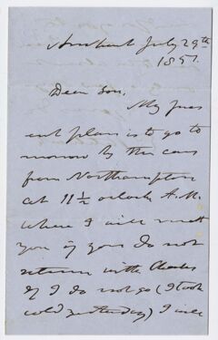 Thumbnail for Edward Hitchcock letter to Edward Hitchcock, Jr., 1851 July 29 - Image 1