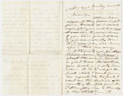 Thumbnail for Edward Hitchcock and Orra White Hitchcock letter to Edward Hitchcock, Jr., 1854 November 13 - Image 1