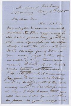 Thumbnail for Edward Hitchcock letter to Edward Hitchcock, Jr., 1855 May 8 - Image 1