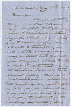 Thumbnail for Edward Hitchcock letter to Edward Hitchcock, Jr., 1855 May 17 - Image 1