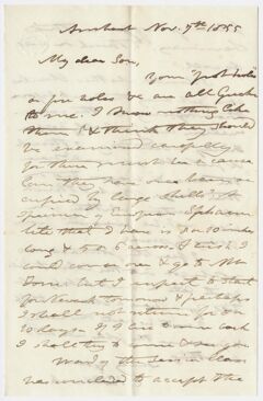 Thumbnail for Edward Hitchcock letter to Edward Hitchcock, Jr., 1855 November 7 - Image 1