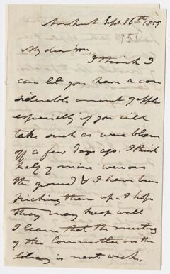 Thumbnail for Edward Hitchcock letter to Edward Hitchcock, Jr., 1859 September 16 - Image 1