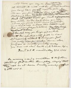Thumbnail for Edward Hitchcock and Orra White Hitchcock poem for Heman Humphrey and Mrs. Humphrey, 1858 April 20 - Image 1