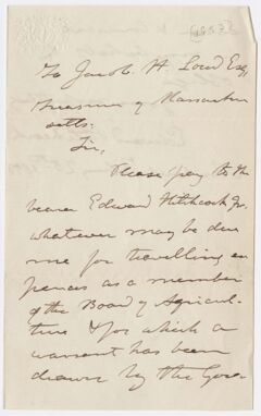 Thumbnail for Edward Hitchcock letter to Jacob Loud, 1853 February 25 - Image 1