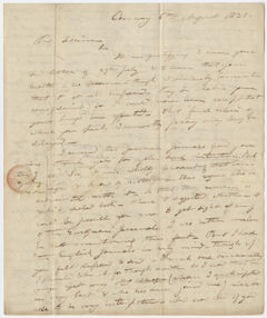Thumbnail for Edward Hitchcock letter to Benjamin Silliman, 1821 August 6 - Image 1