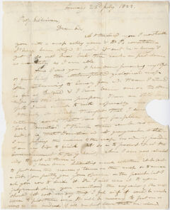 Thumbnail for Edward Hitchcock letter to Benjamin Silliman, 1822 July 23 - Image 1