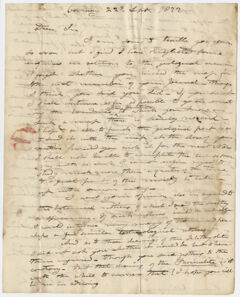 Thumbnail for Edward Hitchcock letter to Benjamin Silliman, 1822 September 22 - Image 1