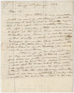 Thumbnail for Edward Hitchcock letter to Benjamin Silliman, 1823 January 20 - Image 1