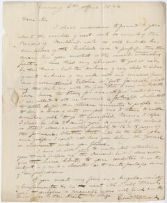 Thumbnail for Edward Hitchcock letter to Benjamin Silliman, 1824 April 6 - Image 1