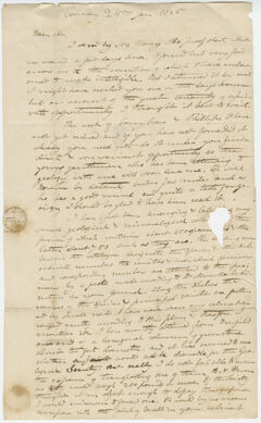 Thumbnail for Edward Hitchcock letter to Benjamin Silliman, 1825 January 24 - Image 1