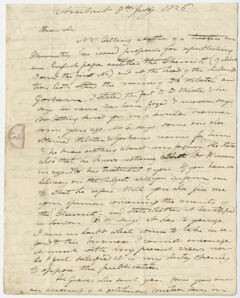 Thumbnail for Edward Hitchcock letter to Benjamin Silliman, 1826 July 8 - Image 1