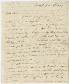 Thumbnail for Edward Hitchcock letter to Benjamin Silliman, 1829 January 8 - Image 1