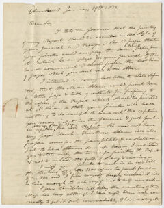 Thumbnail for Edward Hitchcock letter to Benjamin Silliman, 1832 January 19 - Image 1