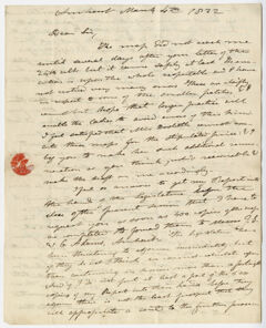 Thumbnail for Edward Hitchcock letter to Benjamin Silliman, 1832 March 4 - Image 1
