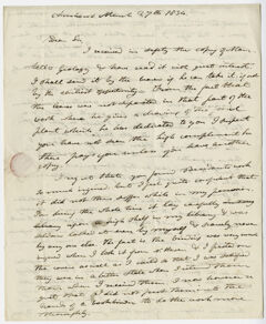 Thumbnail for Edward Hitchcock letter to Benjamin Silliman, 1834 March 27 - Image 1