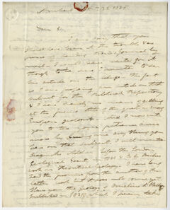 Thumbnail for Edward Hitchcock letter to Benjamin Silliman, 1835 October 23 - Image 1