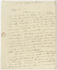 Thumbnail for Edward Hitchcock letter to Benjamin Silliman, 1836 June 20 - Image 1
