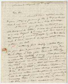 Thumbnail for Edward Hitchcock letter to Benjamin Silliman, 1836 August 16 - Image 1
