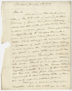 Thumbnail for Edward Hitchcock letter to Benjamin Silliman, 1838 January 9 - Image 1