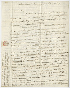 Thumbnail for Edward Hitchcock letter to Benjamin Silliman, 1840 January 12 - Image 1