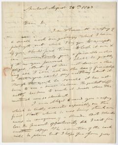 Thumbnail for Edward Hitchcock letter to Benjamin Silliman, 1840 August 20 - Image 1