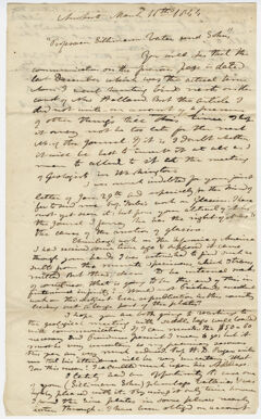 Thumbnail for Edward Hitchcock letter to Benjamin Silliman and Benjamin Silliman, Jr., 1844 March 11 - Image 1